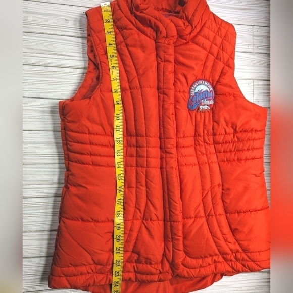 Colorful Colorodo Circuit Champion Quilted Puffer Vest in Sienna Red Size Small - Picture 9 of 11